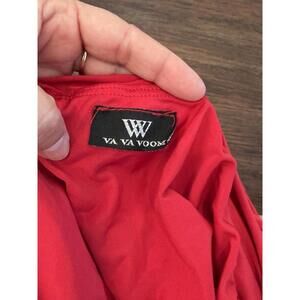 Va Va Voom Red One Shoulder Ruched Bodycon Dress Women’s Party Club Dress